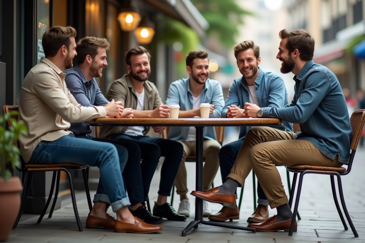 Hommes portant des chaussures sans chaussettes : les raisons derrière cette tendance