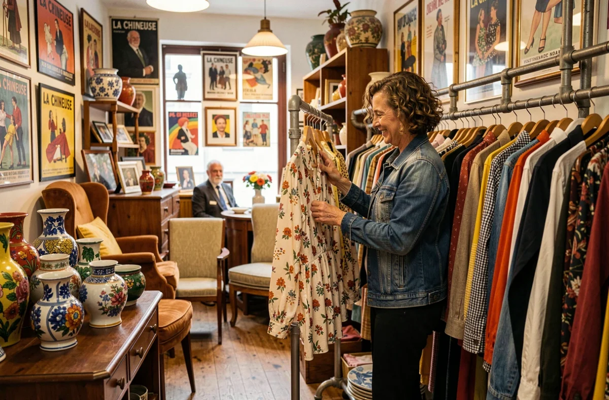 La Chineuse Perpignan, boutique de brocante tendance avec des curiosités vintage et des vêtements de seconde main sélectionnés